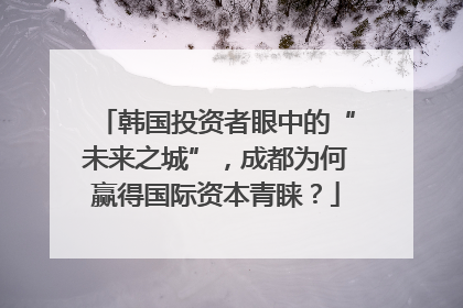 韩国投资者眼中的“未来之城”，成都为何赢得国际资本青睐？
