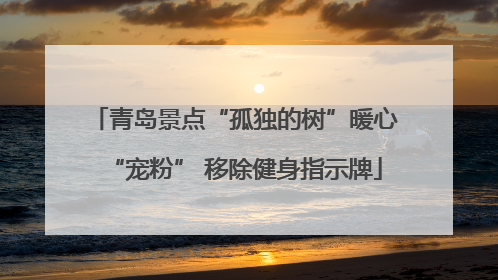 青岛景点“孤独的树”暖心“宠粉” 移除健身指示牌