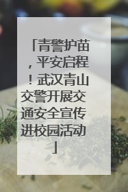 青警护苗，平安启程！武汉青山交警开展交通安全宣传进校园活动