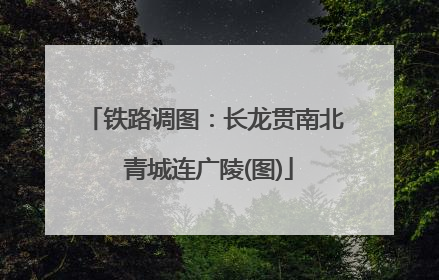 铁路调图：长龙贯南北 青城连广陵(图)