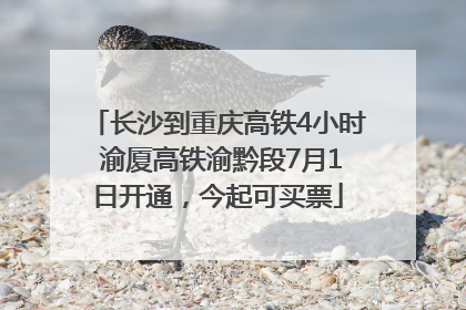 长沙到重庆高铁4小时 渝厦高铁渝黔段7月1日开通，今起可买票
