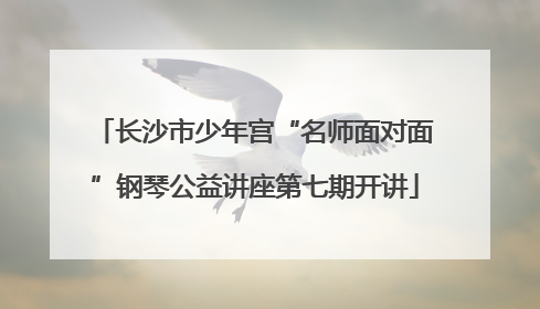 长沙市少年宫“名师面对面”钢琴公益讲座第七期开讲