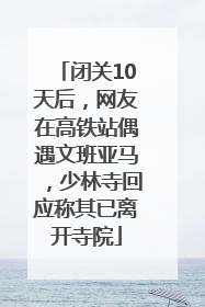 闭关10天后，网友在高铁站偶遇文班亚马，少林寺回应称其已离开寺院