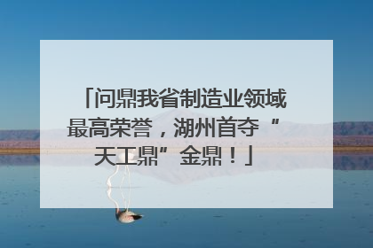 问鼎我省制造业领域最高荣誉，湖州首夺“天工鼎”金鼎！