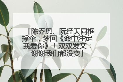 陈乔恩、阮经天同框撑伞，梦回《命中注定我爱你》！双双发文：谢谢我们都没变