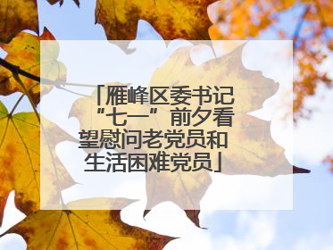 雁峰区委书记“七一”前夕看望慰问老党员和生活困难党员