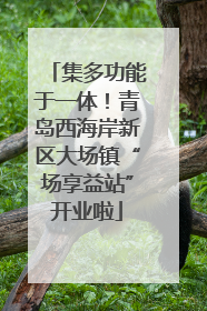 集多功能于一体！青岛西海岸新区大场镇“场享益站”开业啦