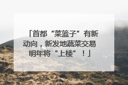 首都“菜篮子”有新动向，新发地蔬菜交易明年将“上楼”！