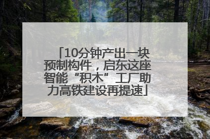10分钟产出一块预制构件，启东这座智能“积木”工厂助力高铁建设再提速