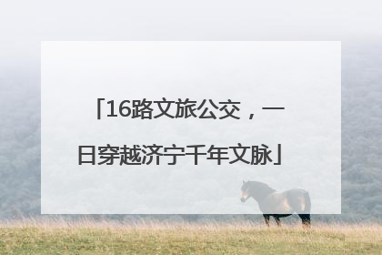 16路文旅公交，一日穿越济宁千年文脉