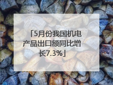 5月份我国机电产品出口额同比增长7.3%
