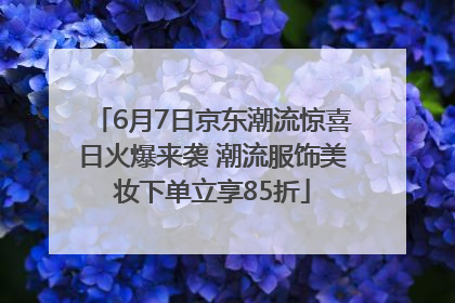 6月7日京东潮流惊喜日火爆来袭 潮流服饰美妆下单立享85折