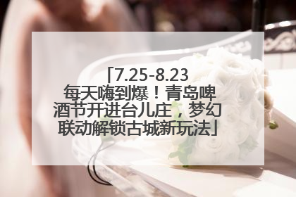 7.25-8.23 每天嗨到爆！青岛啤酒节开进台儿庄，梦幻联动解锁古城新玩法